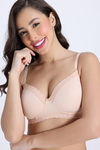 Zivame Padded Non Wired 3/4th Coverage Tshirt Bra - Toasted Almond — thumbnail 4